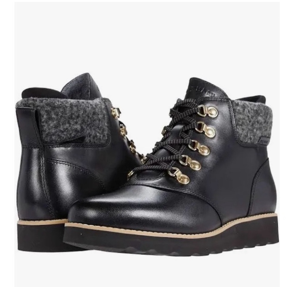 NIB Nantucket Waterproof Leather and Wool Cole Haan Boots